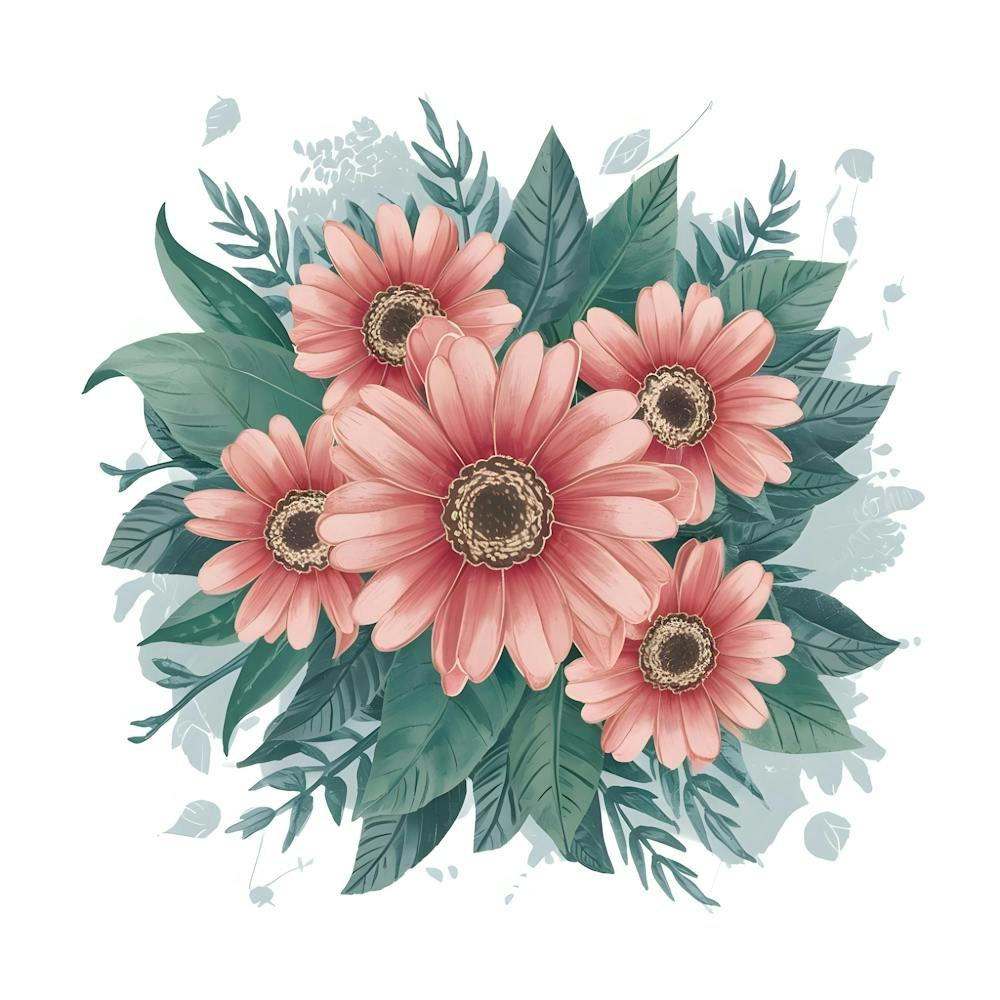 Bouquet Of Pink Flowers 1