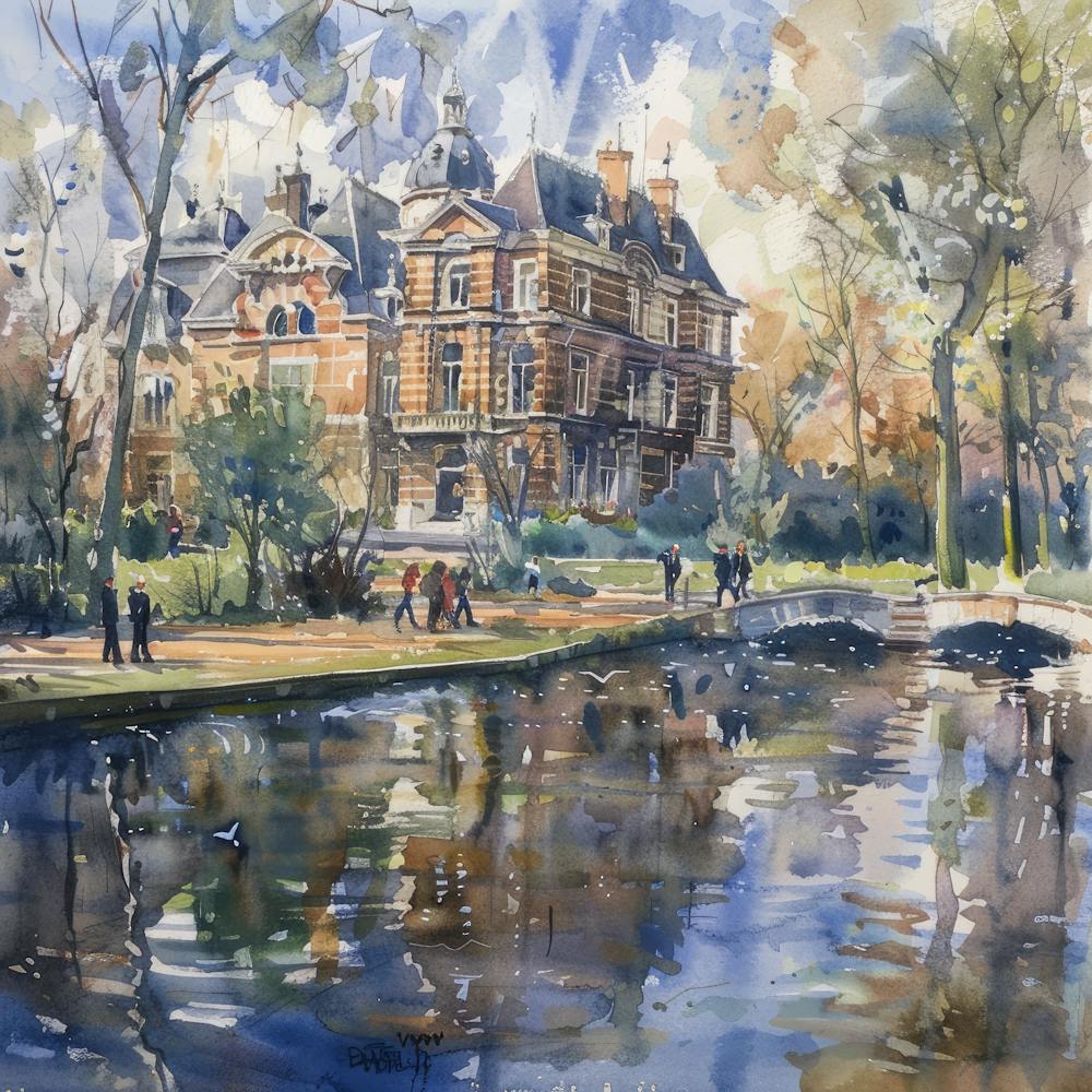Vondelpark Amsterdam Series. Water Colour 6