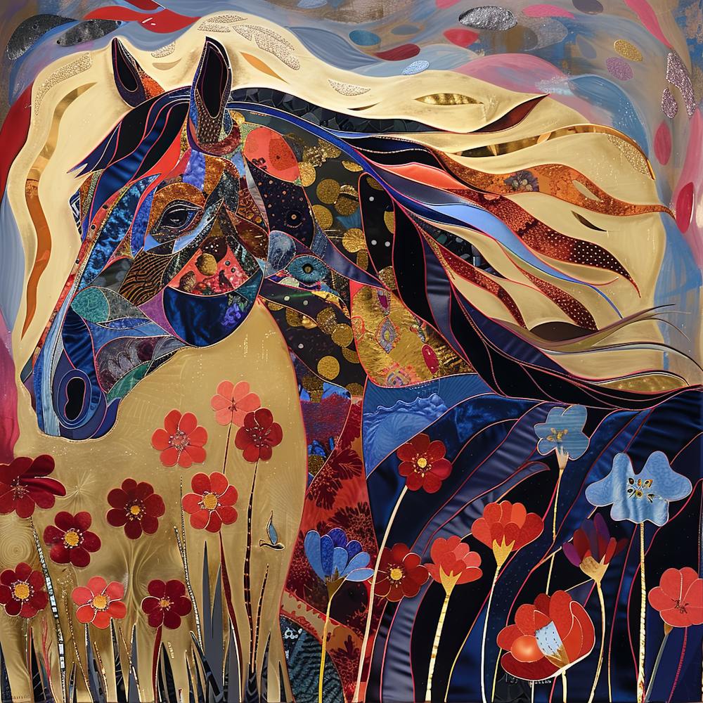 Patchwork Quilted Horse 1