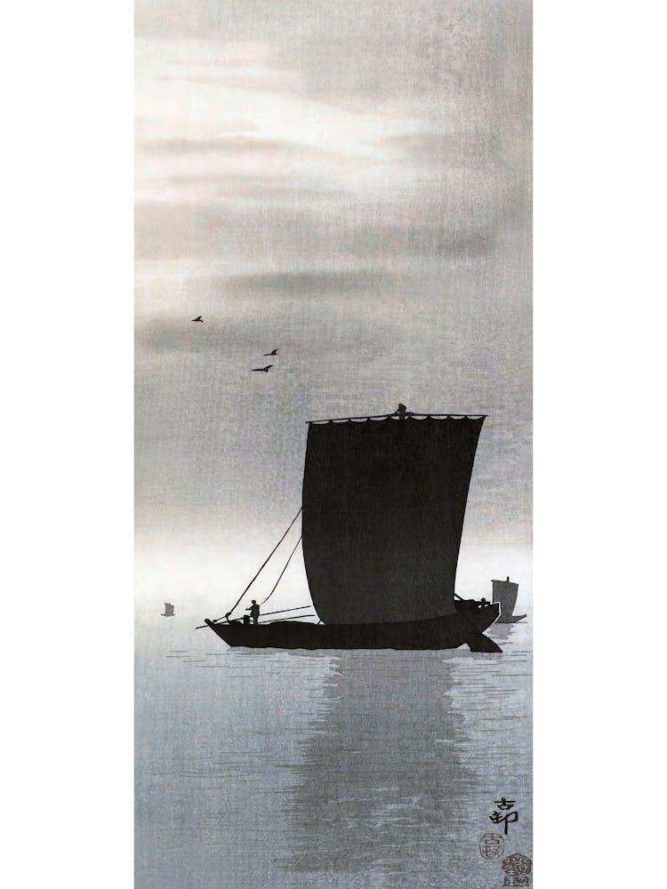 Fishing Boats (ca. 1900–1910), Ohara Koson