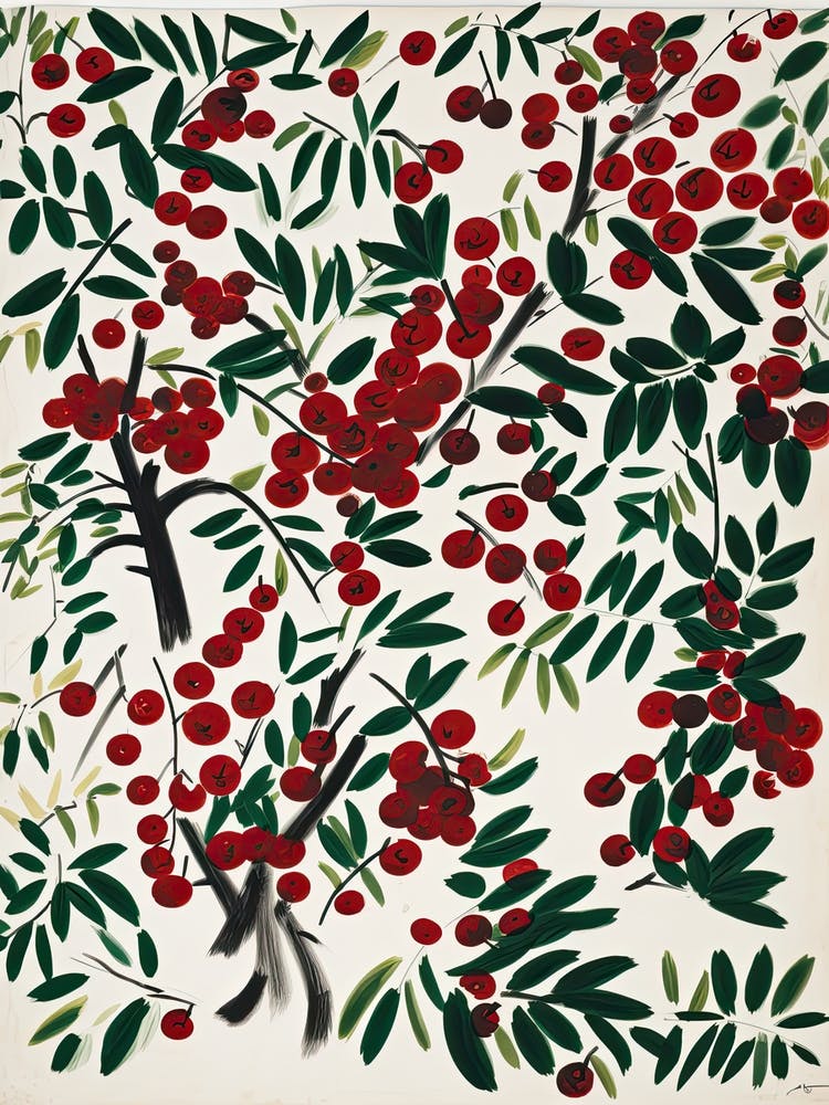 Cherries Fruit Drawing 6