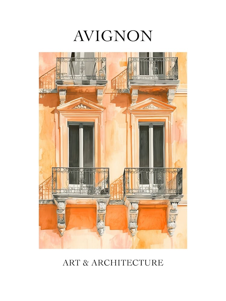 Avignon Travel And Architecture Poster 1