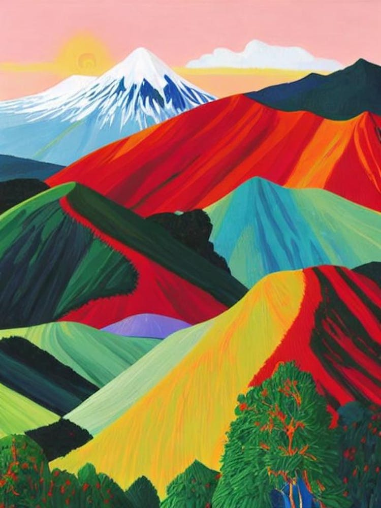 Tongariro National Park 1 New Zealand Abstract Colourful