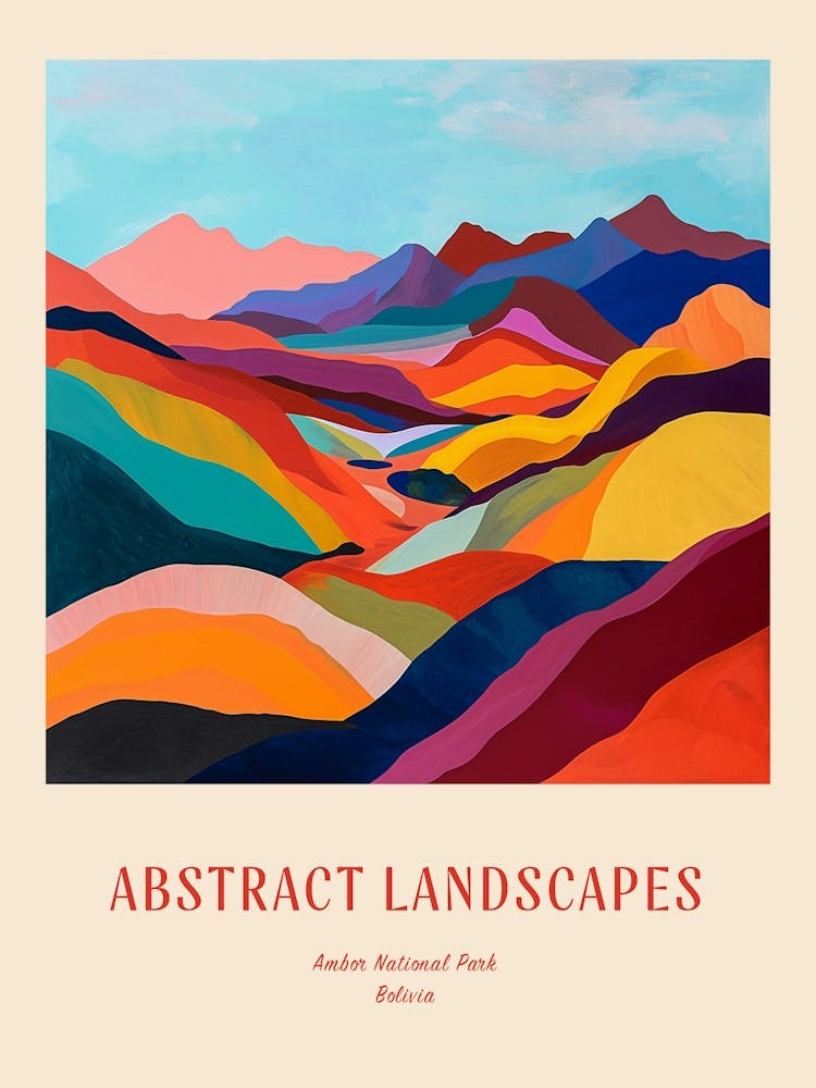 Colourful Abstract Ambor National Park Bolivia 1 Poster