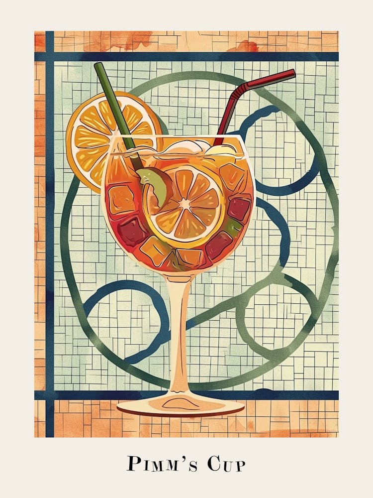 Pimm S Cup Tile Poster
