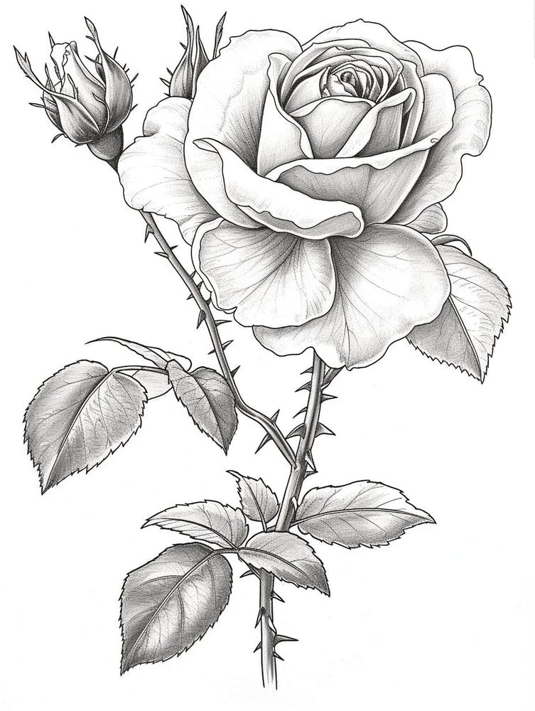 Roses Sketch 54