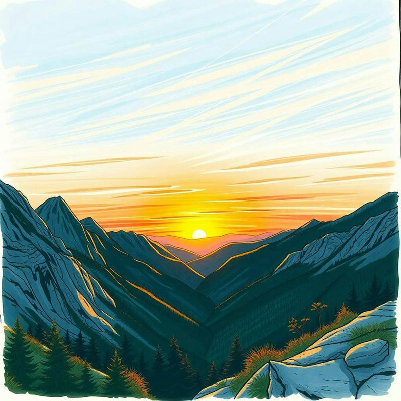 Sunset In The Mountains 64