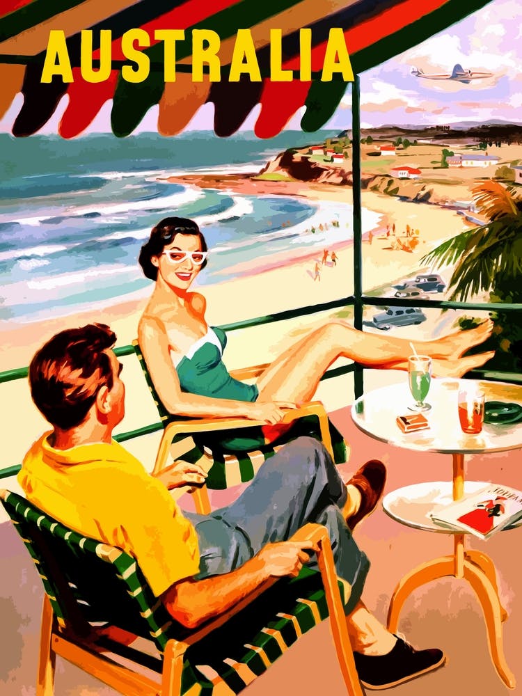 Australia, View On The Beach From The Terrace