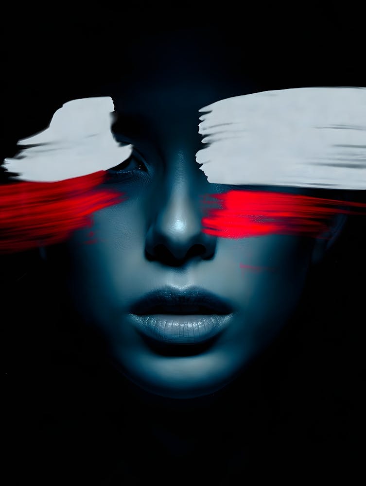 Expression Floue – Un Portrait Mystérieux et Abstrait