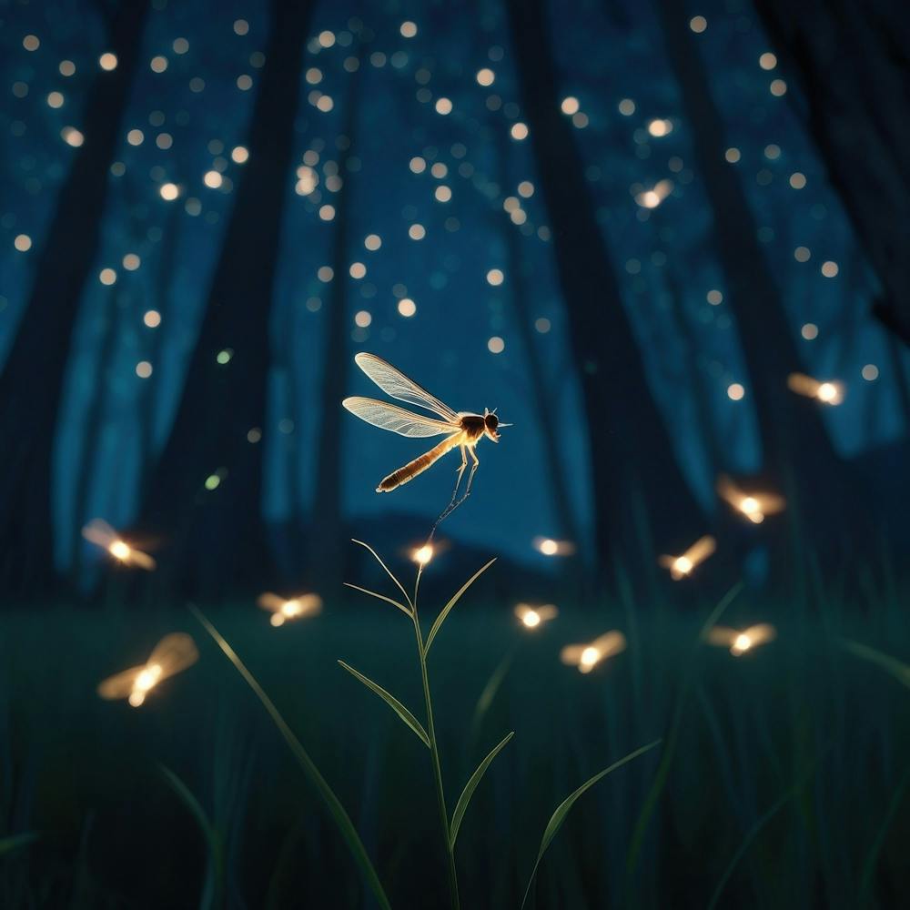 Dragonfly In The Forest