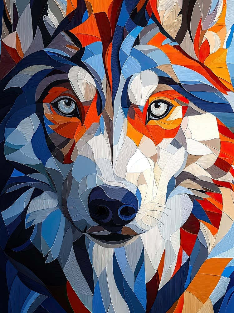 Abstract Wolf Painting 3