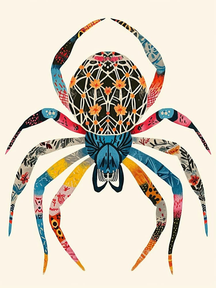 Colourful Insect Illustration Spider 8