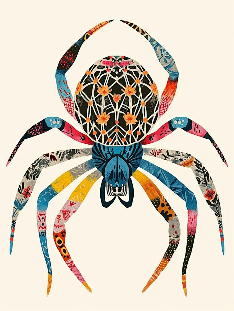 Colourful Insect Illustration Spider 8