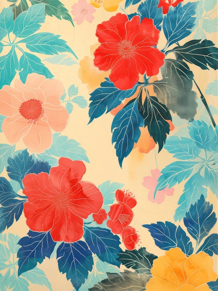 Hokusai  Great Japan Floral Japanese 14