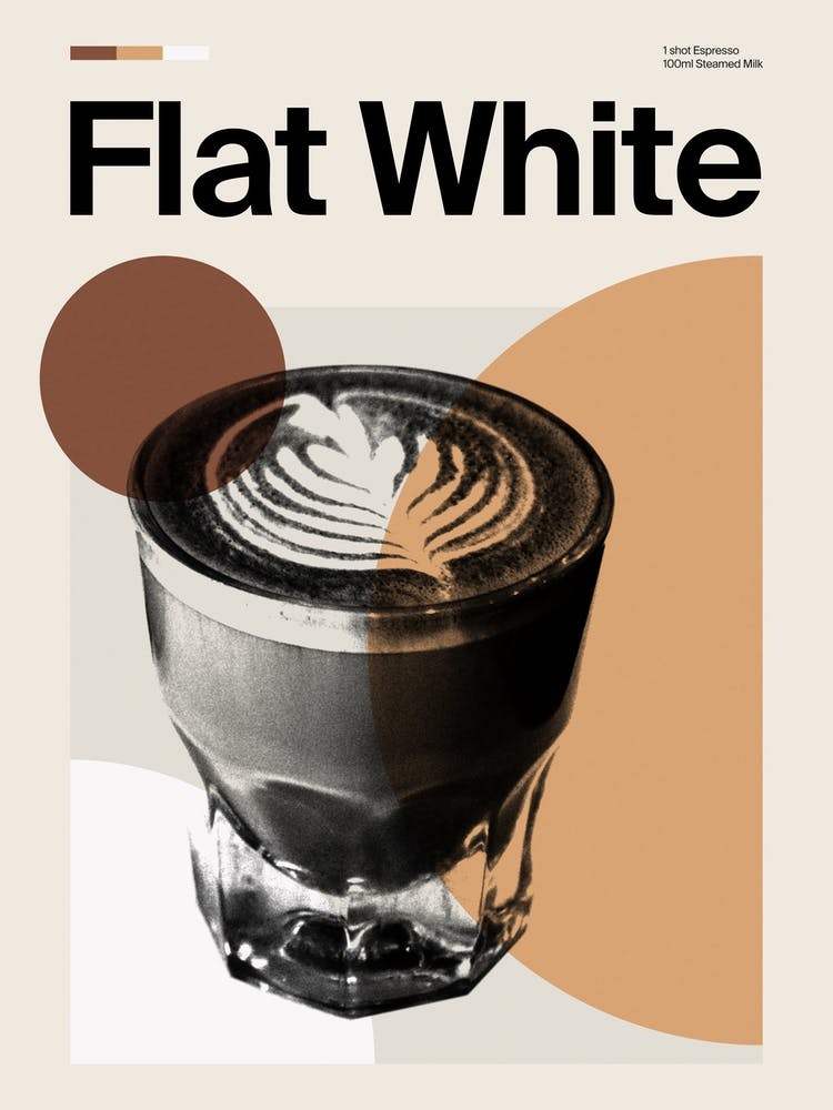 Mid Century Flat White Coffee