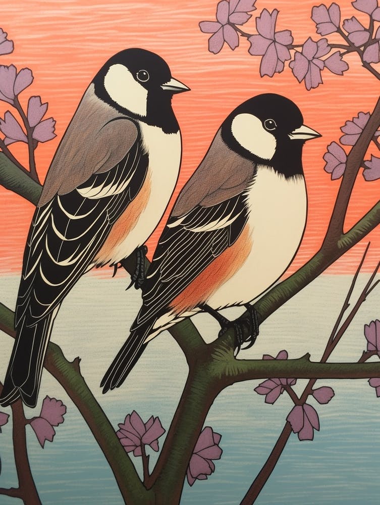 Art Nouveau Birds Poster Lapwing 2