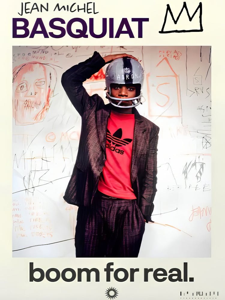 Basquiat Print Jean Michel Basquiat Poster Boom For Real Print Basquiat Exhibition Poster Expressionism Wall Art