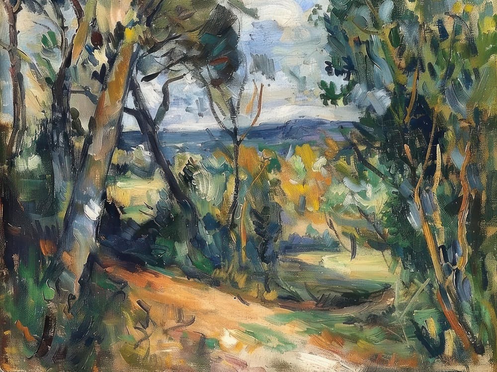 Morning Mist Painting Inspired By Paul Cezanne