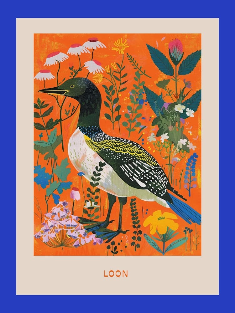 Spring Birds Poster Loon 4