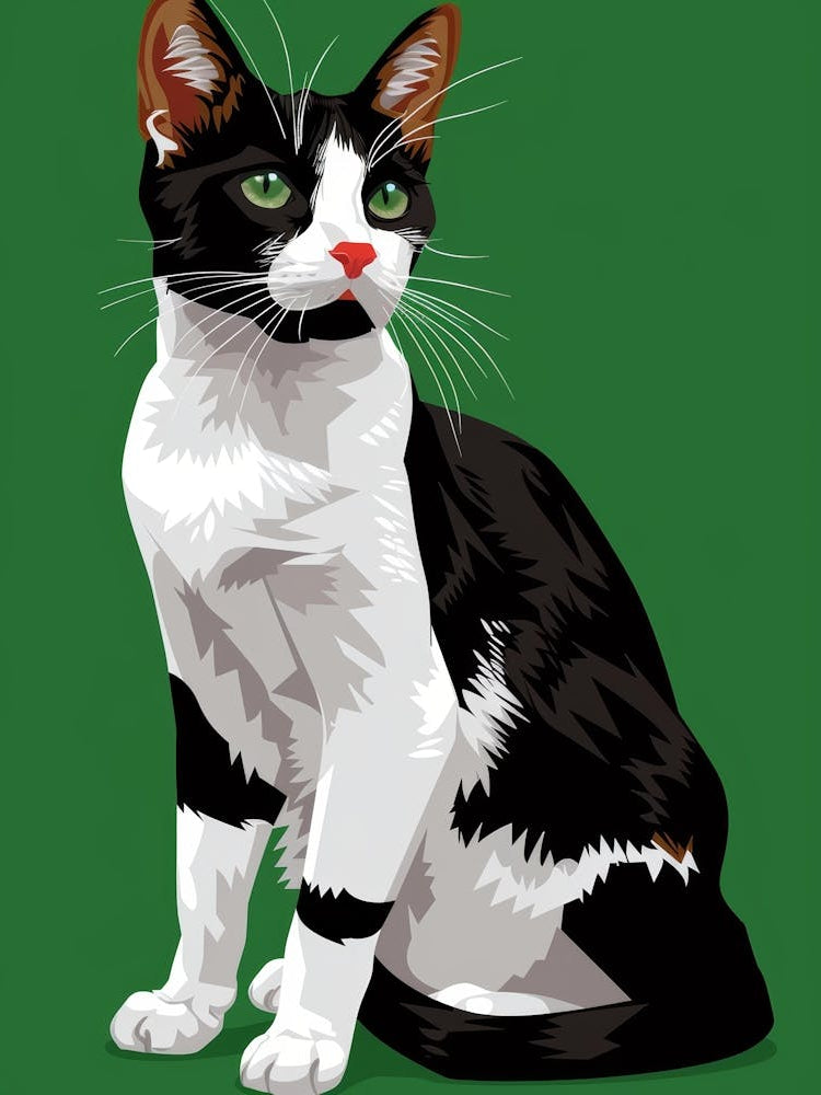 Black And White Cat 7