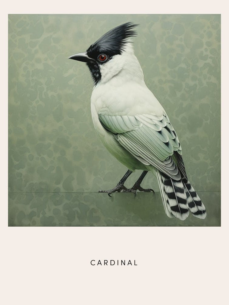 Ohara Koson Inspired Bird Painting Cardinal 3 Poster