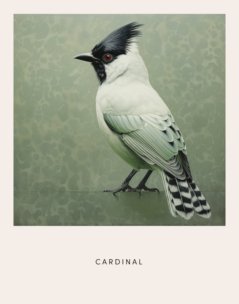 Ohara Koson Inspired Bird Painting Cardinal 3 Poster