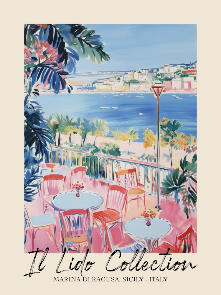 Marina Di Ragusa, Sicily   Italy Il Lido Collection Beach Club Poster 3