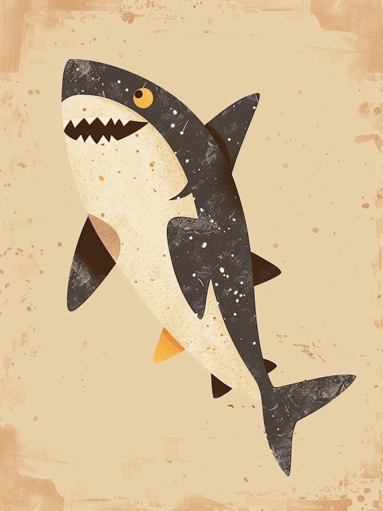 Cute Beige Tones Shark 1