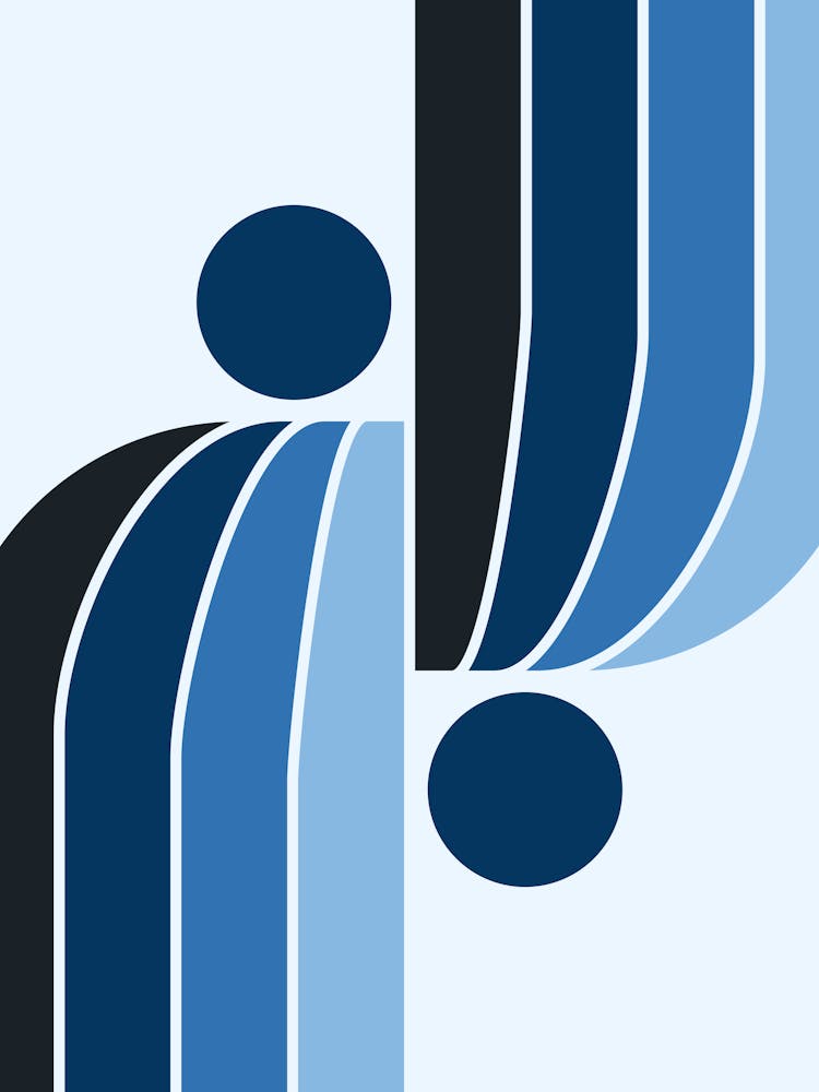 Arch Midcentury Modern Abstract Pattern Vxv In Navy Blue Vibes 01