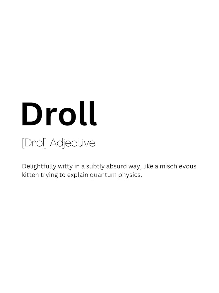 Droll Definition Meaning 1