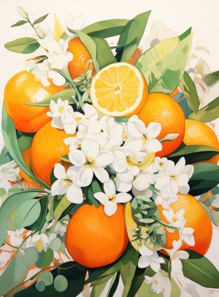 Oranges And Flowers 6