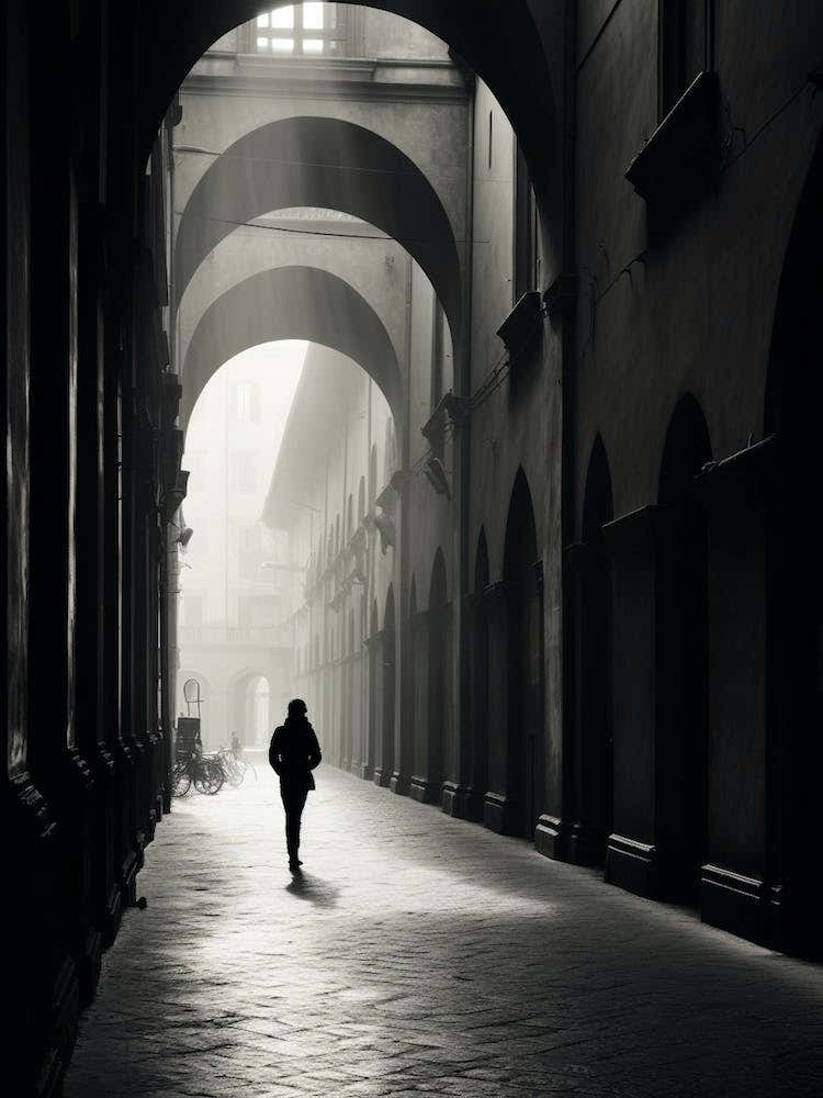 Bologna, Italy,  Black And White Analogue Photography  4