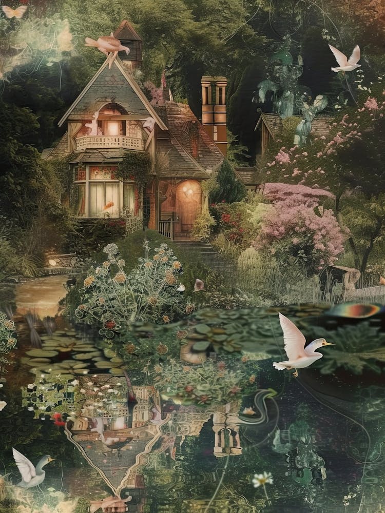 Pond Monet Fairies Scrapbook Collage 5