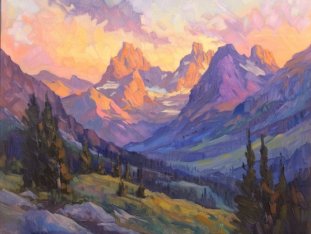 Western Sunset Landscapes Rocky Mountains 3