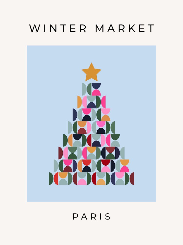 Winter Market | 10 – Colorful Christmas Tree Blue
