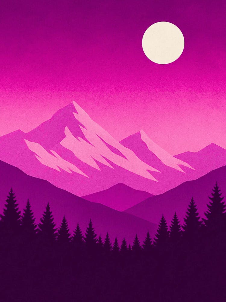 Purple Mountain Landscape 3