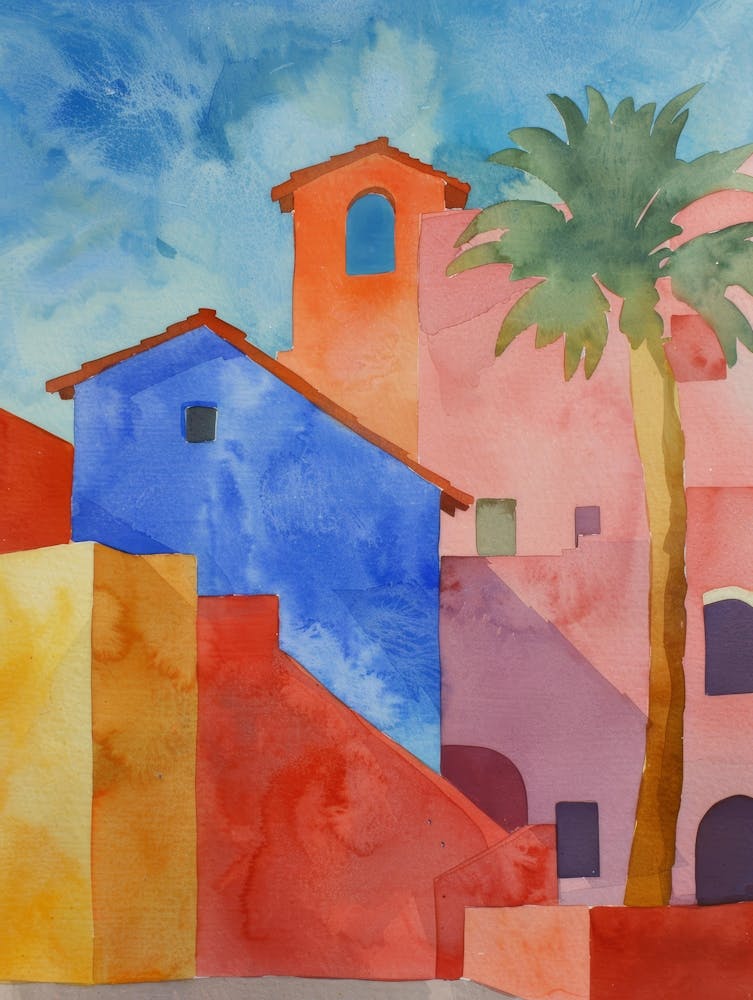 California Watercolor Painting