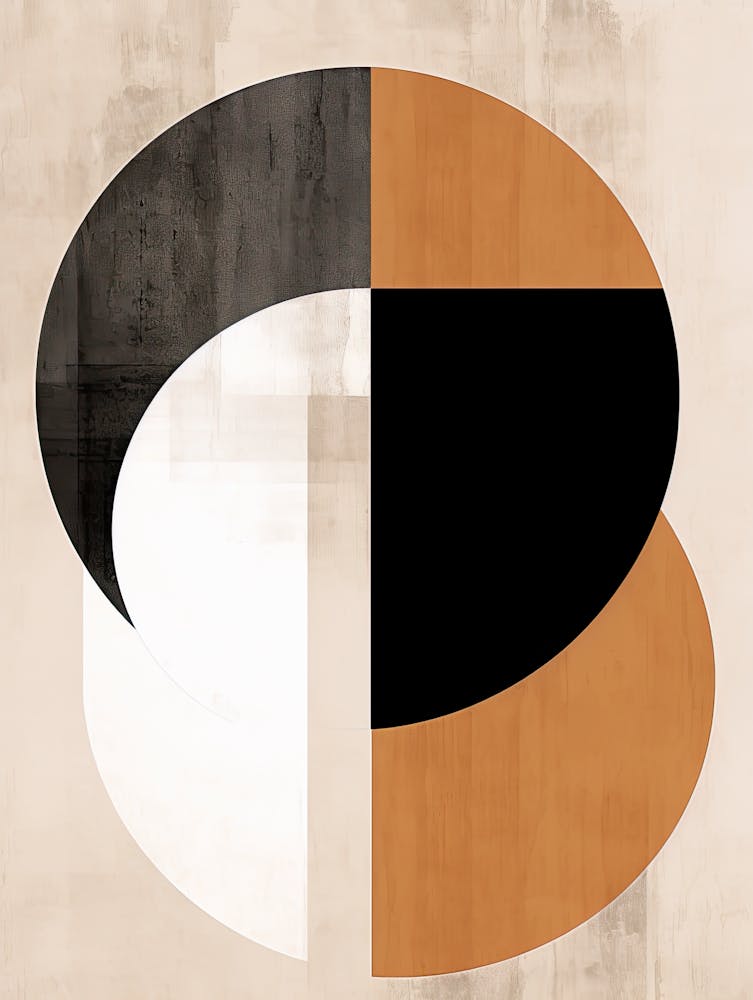 Circles Unveiled: Beige Bauhaus Odyssey