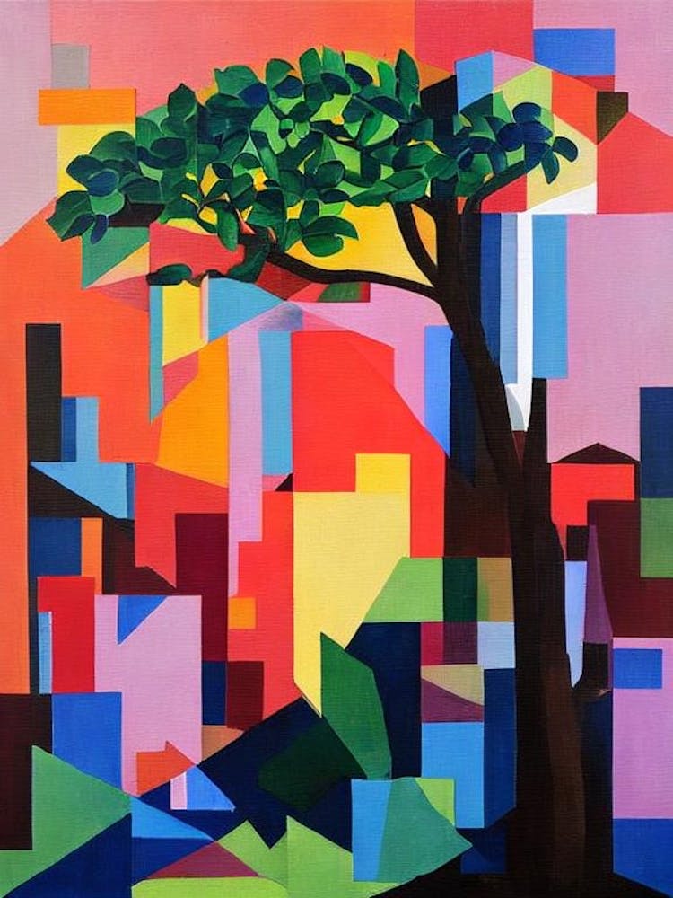 Bay Laurel Tree Cubist 1