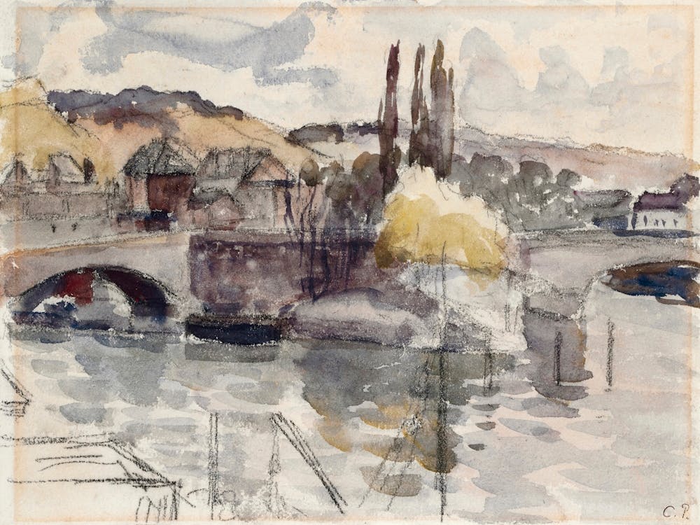 Corneille Bridge In Rouen (1830–1903), Camille Pissarro