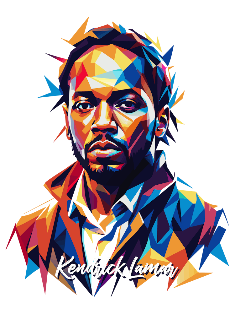 Kendrick Lamar 02 Portrait Music Icon Style WPAP Pop Art
