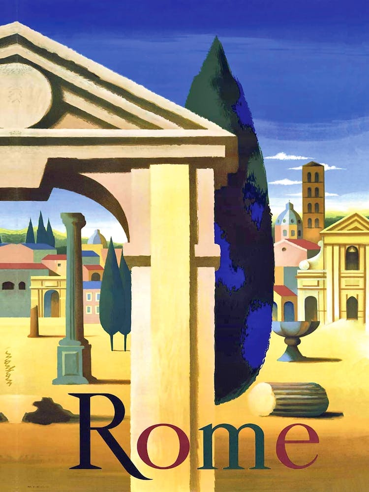 Rome, Affiche de Voyage Vintage