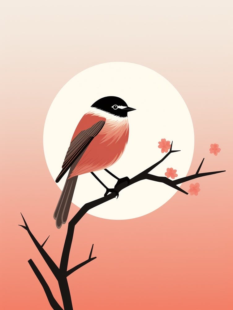 Minimalist Robin 6 Illustration