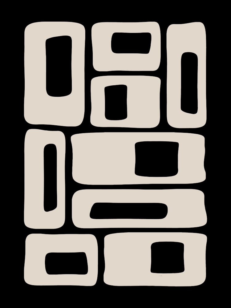 Mid Century Modern Organic Abstract