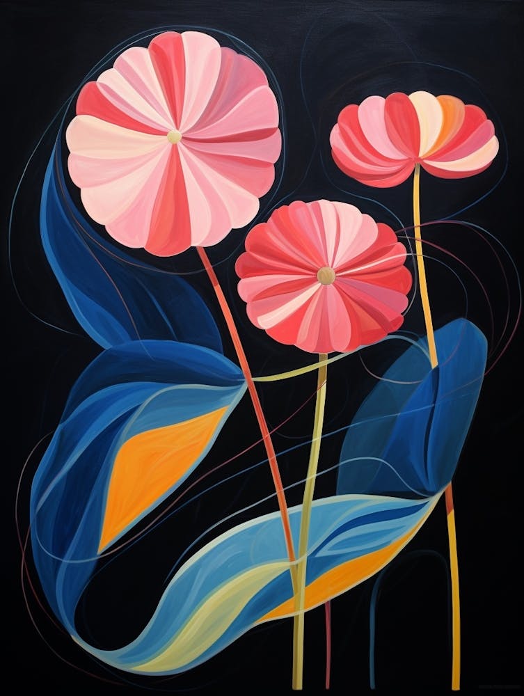 Gerbera Daisy 4 Hilma Af Klint Inspired Flower Illustration