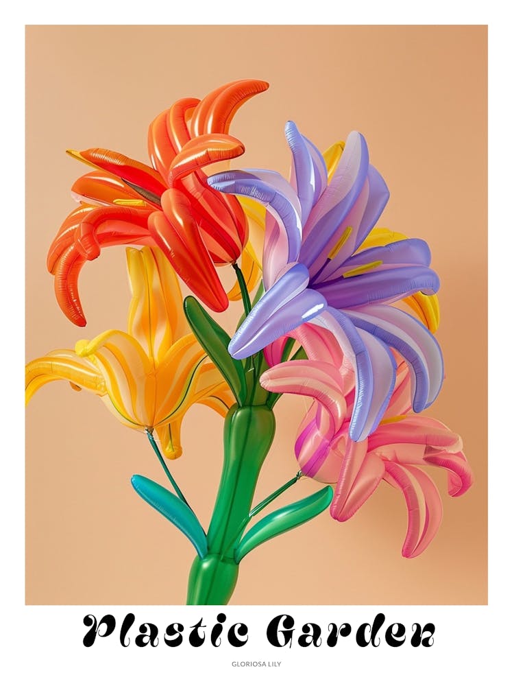 Dreamy Inflatable Flowers Poster Gloriosa Lily 2