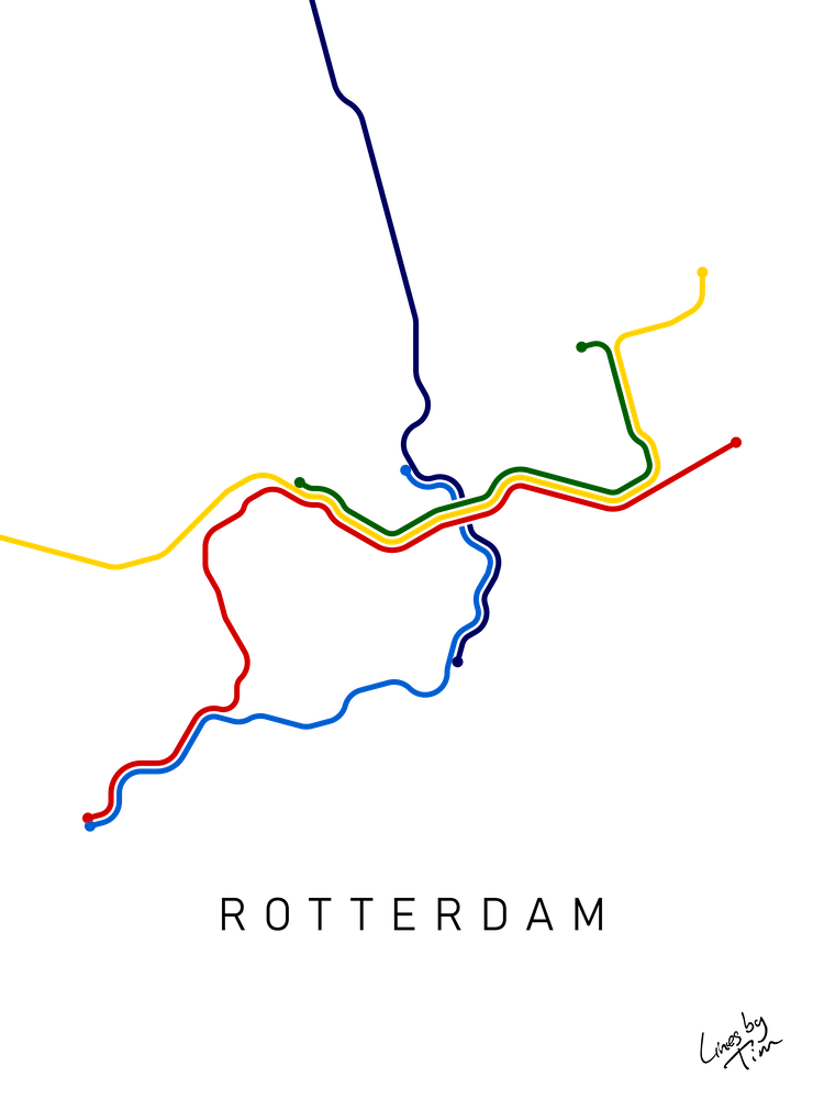 Rotterdam Metrolinien Farbe