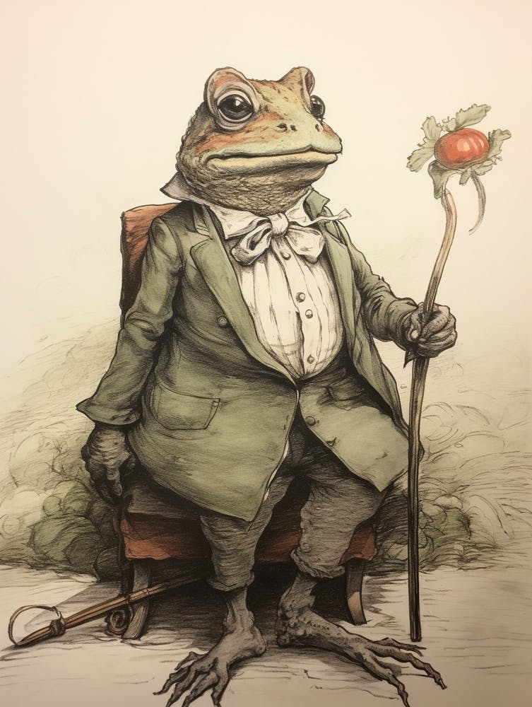 Storybook Animal Watercolour Frog