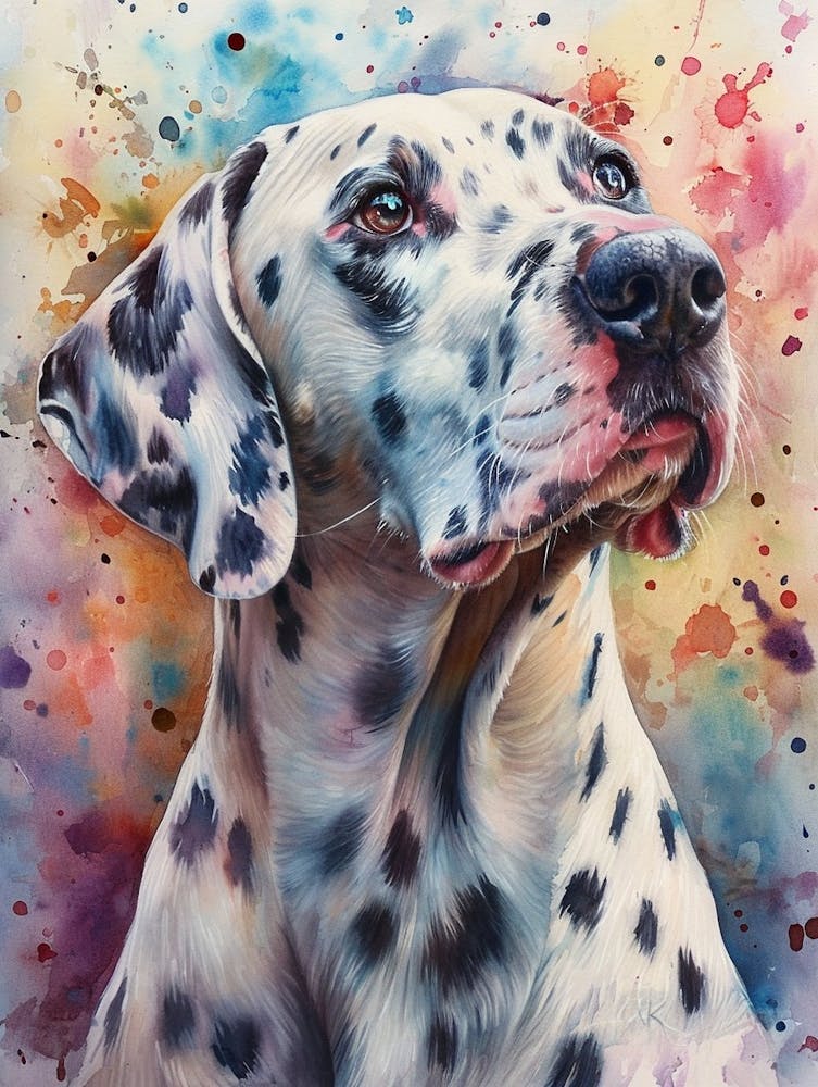 Dalmatian Watercolor Painting 2