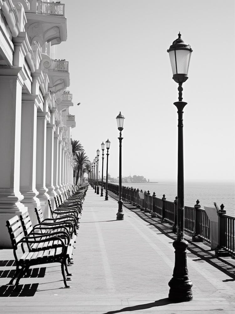 Nice France Mediterranean Black And White Photography Analogue 3